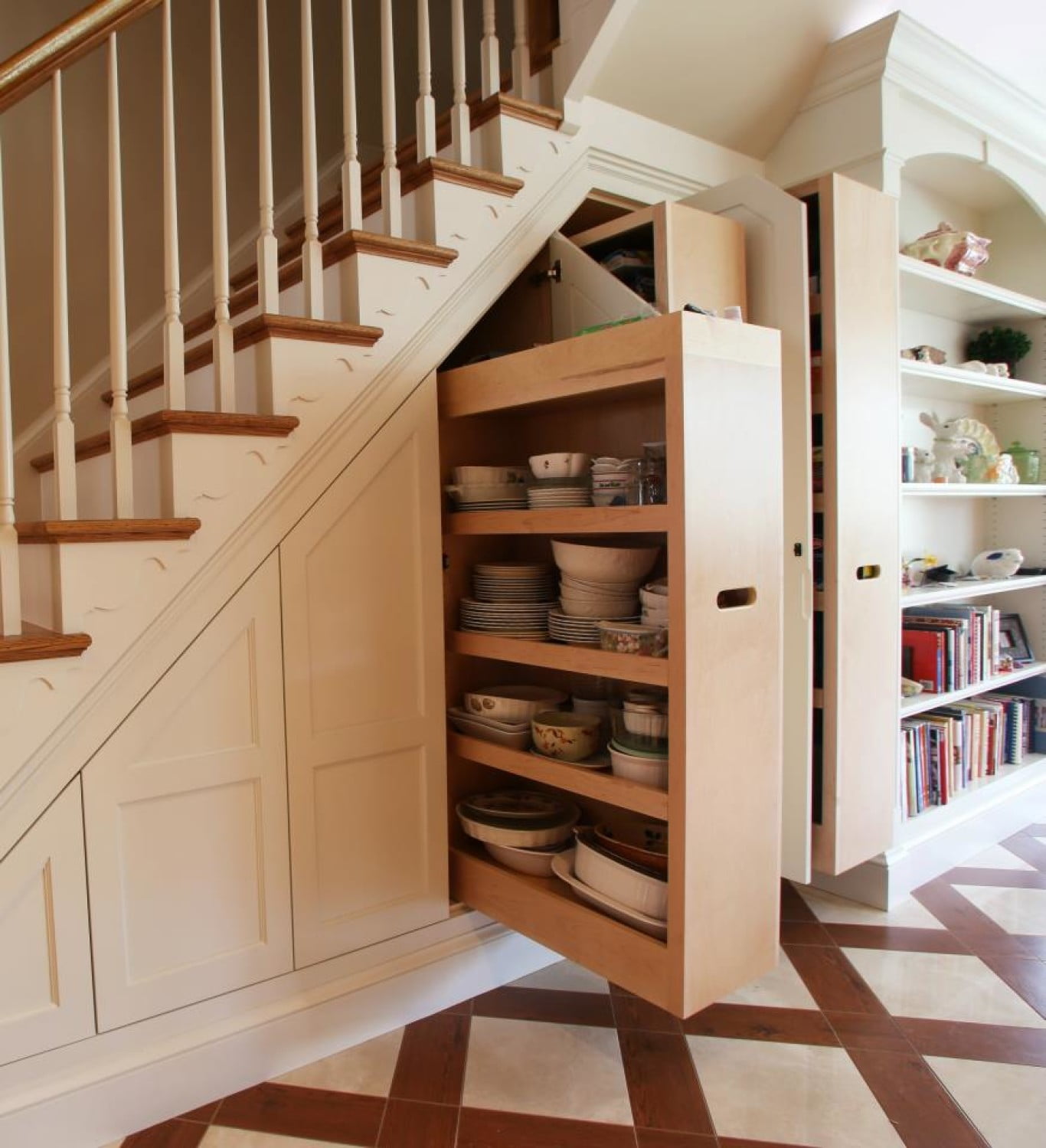 Under Stair Box Shelves 