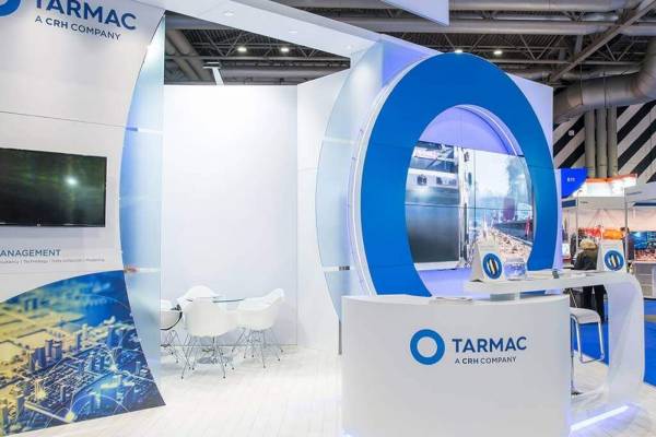 blue bespoke exhibition stand