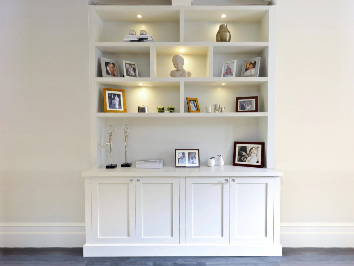 white alcove units
