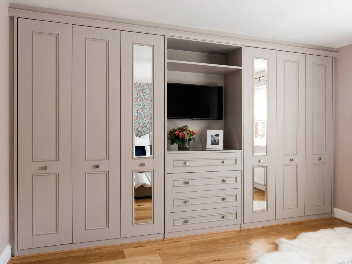 built in wardrobes with raised panel doors