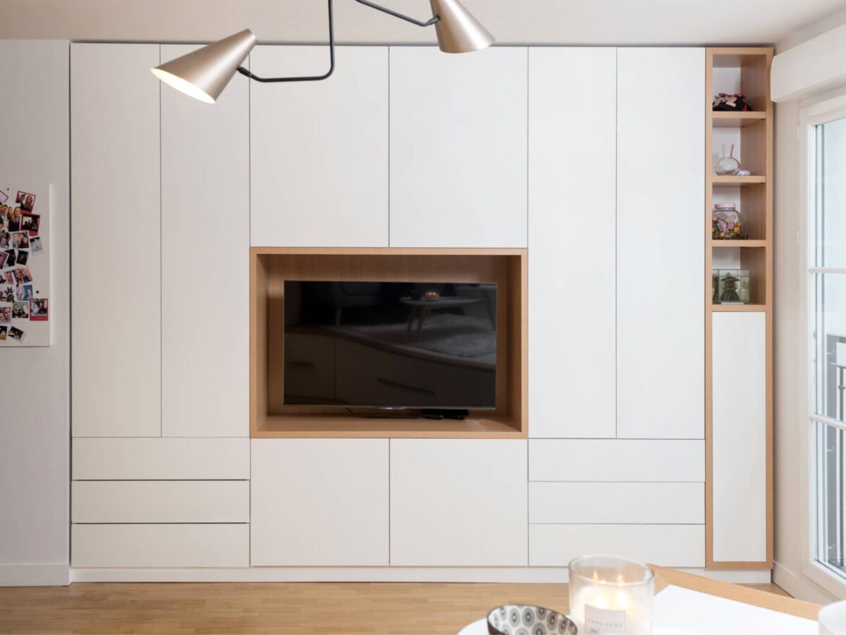 tv cabinet with shelves