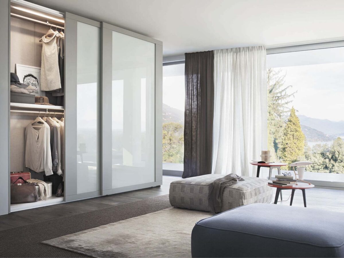 wardrobe with glass doors