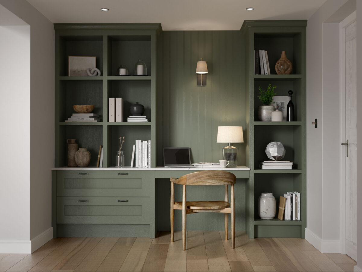 alcove office shelving