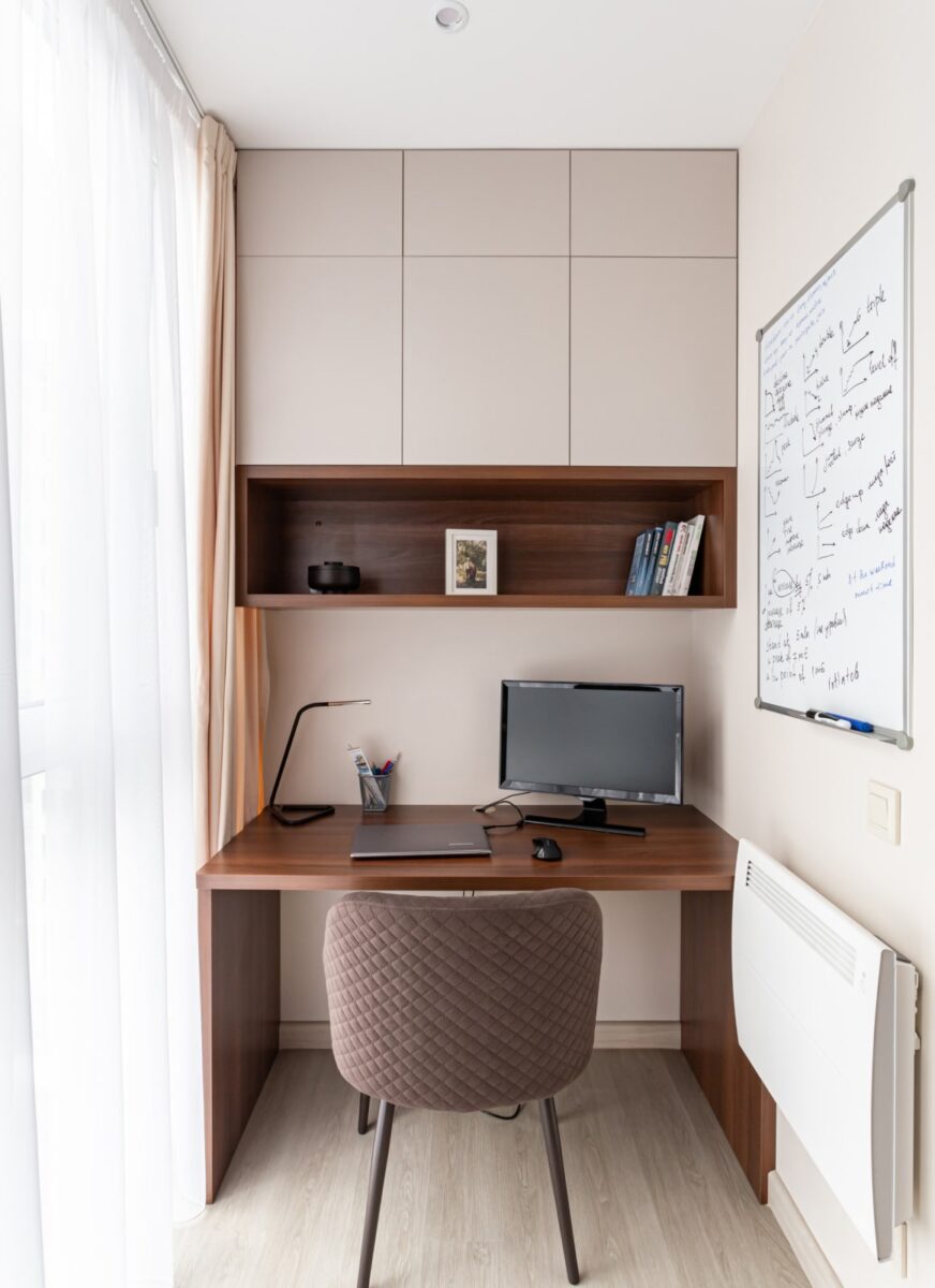 bespoke desk and cabinets