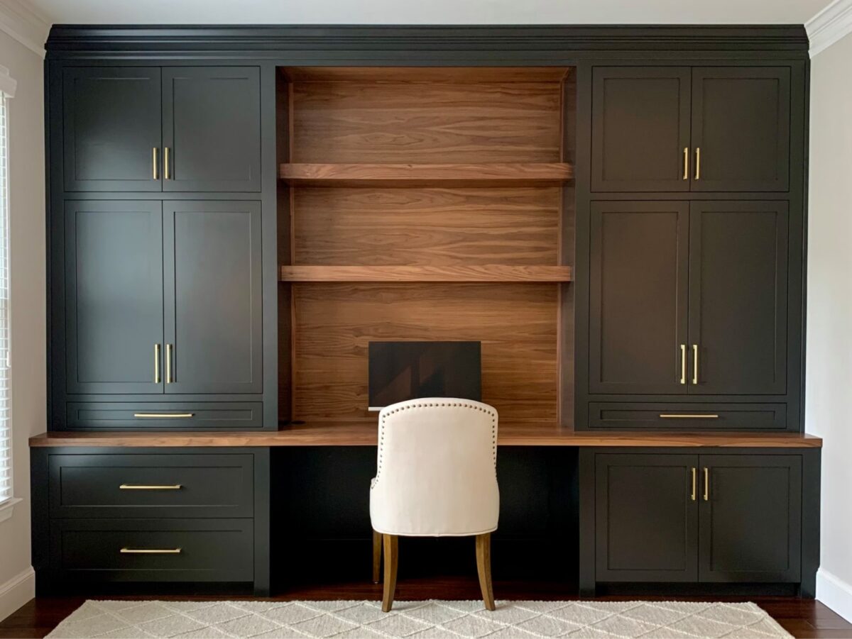 black home office