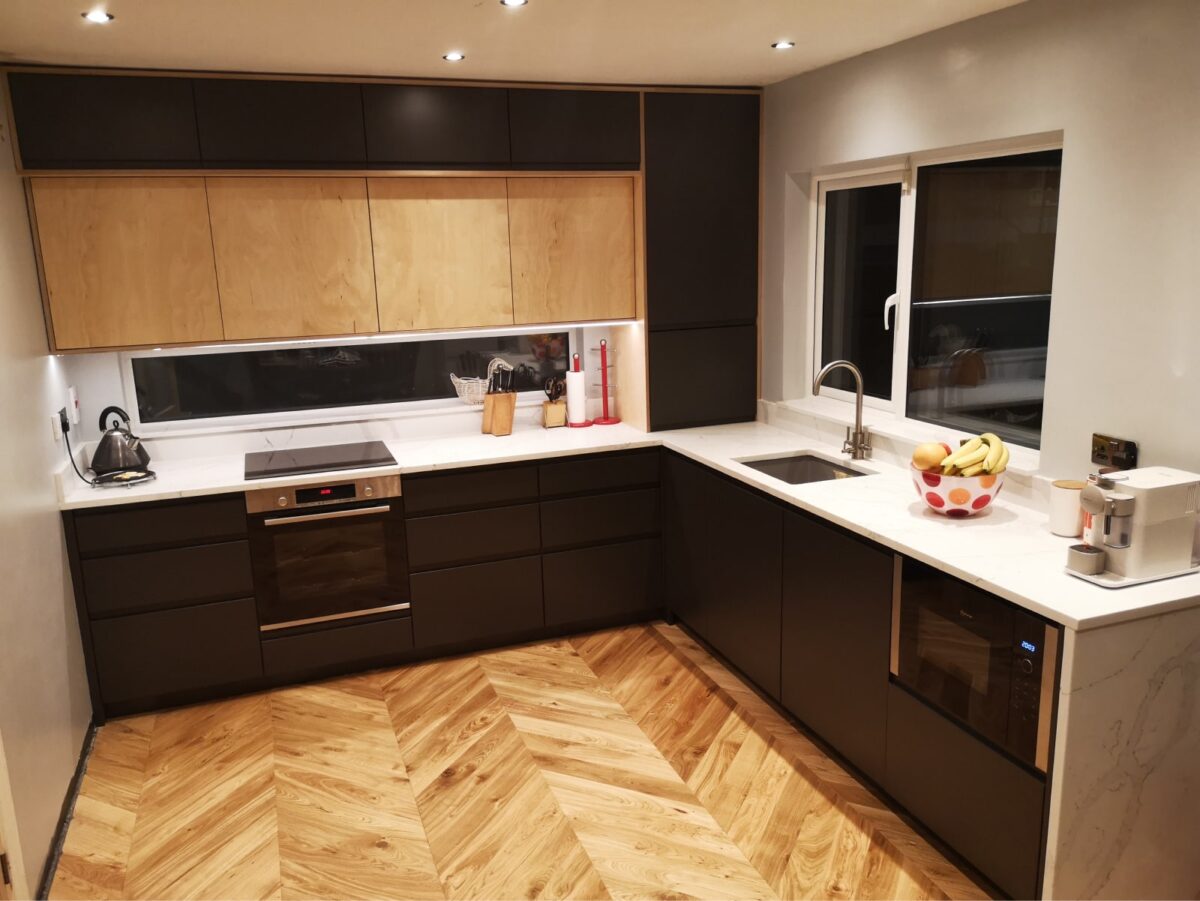 charcoal grey bespoke kitchen