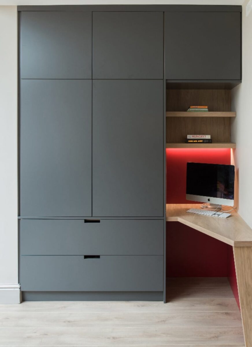 fitted desk from working from home