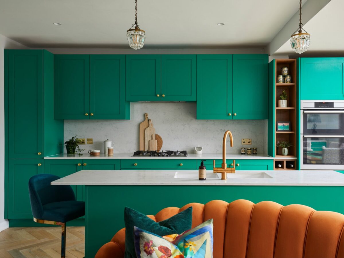 forest green kitchen fitout
