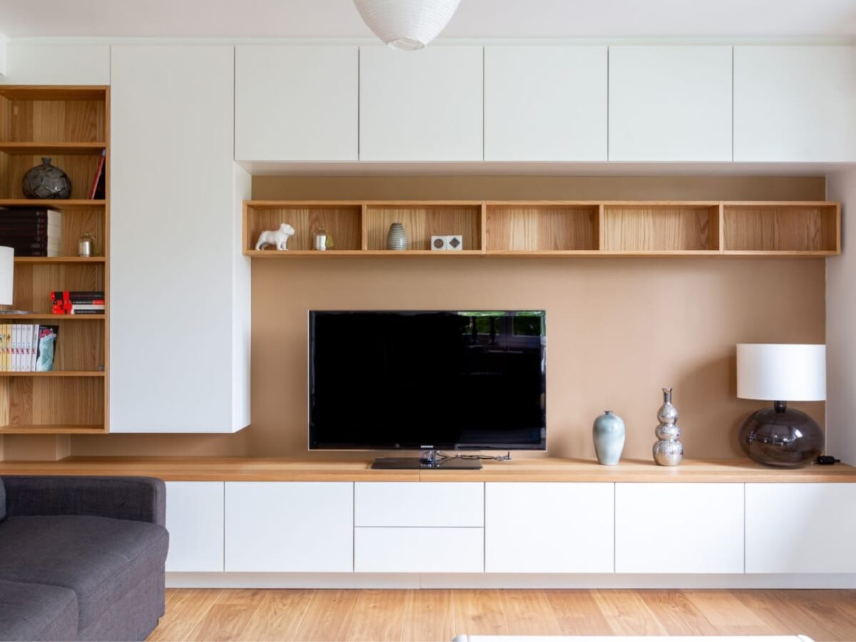 plain style bookshelves