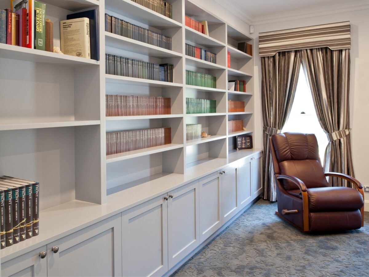 shaker style shelving unit