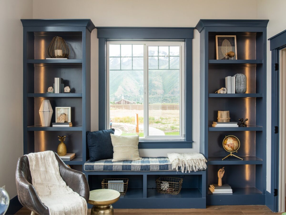 shelving reading nook
