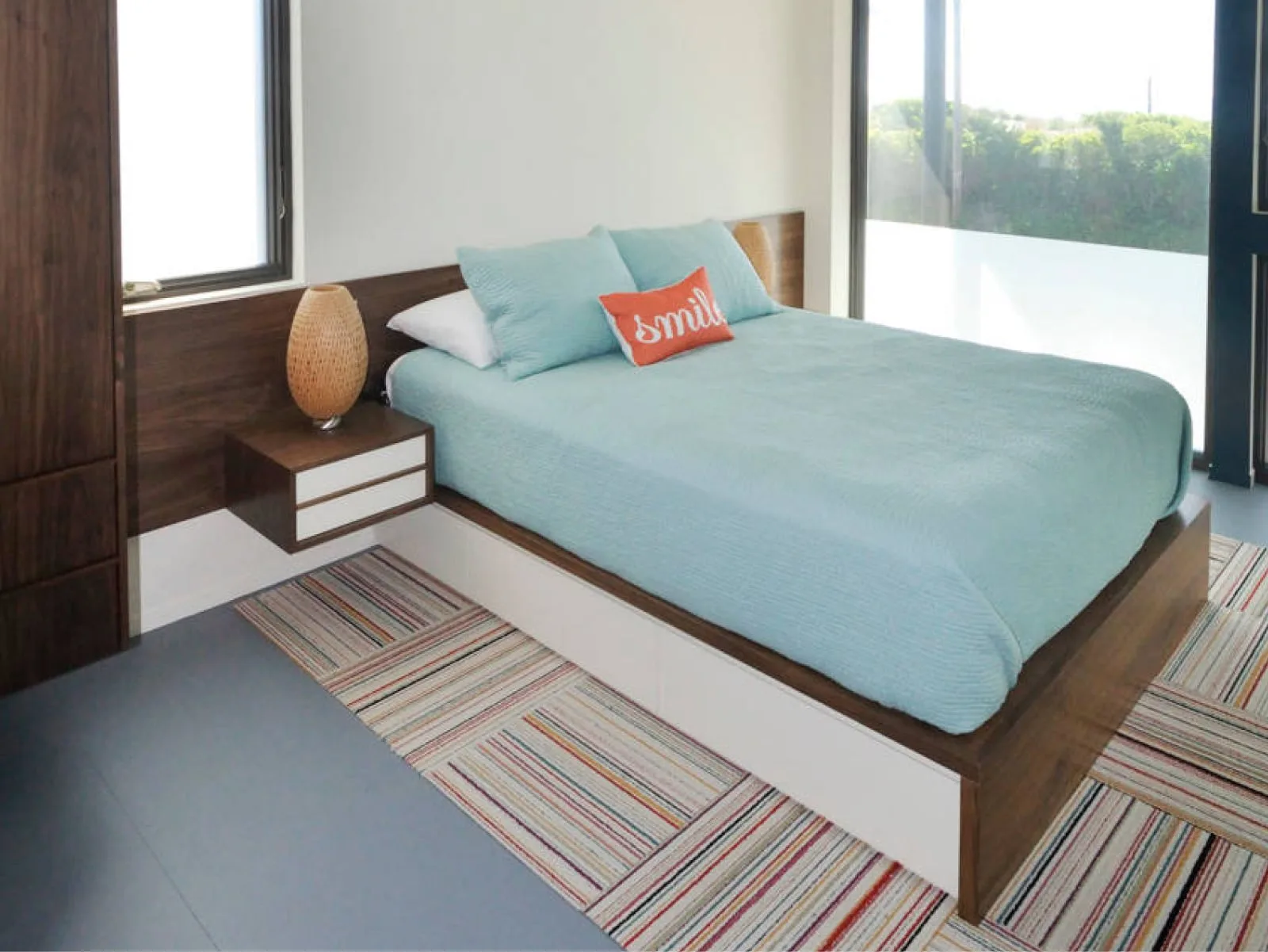 modern custom bed